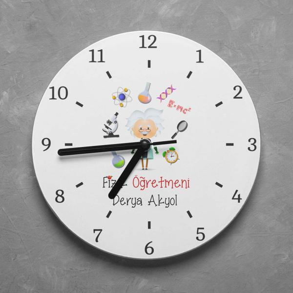 Kişiye Özel Fizik Öğretmeni Duvar Saati
