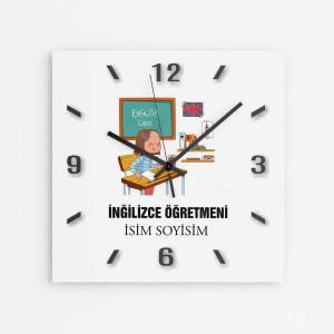 Kişiye Özel İngilizce Öğretmeni Duvar Saati