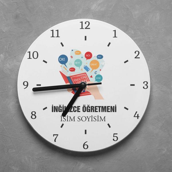 Kişiye Özel İngilizce Öğretmeni Duvar Saat