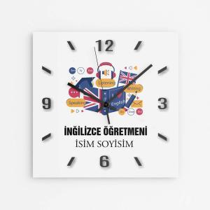 Kişiye Özel İngilizce Öğretmeni Duvar Saati