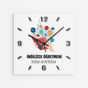 Kişiye Özel İngilizce Öğretmeni Duvar Saati