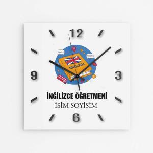 Kişiye Özel İngilizce Öğretmeni Duvar Saati