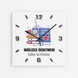 Kişiye Özel İngilizce Öğretmeni Duvar Saati