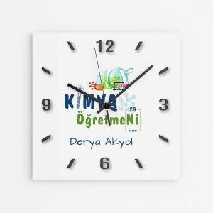 Kişiye Özel Kimya Öğretmeni Duvar Saat