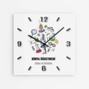 Kişiye Özel Kimya Öğretmeni Duvar Saati