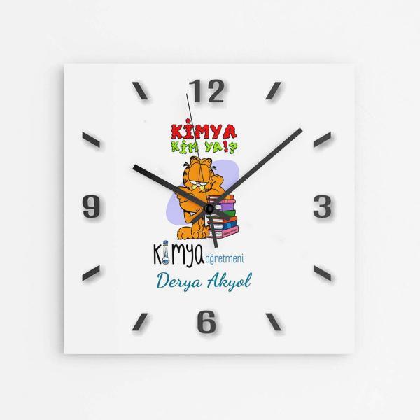 Kişiye Özel Kimya Öğretmeni Duvar Saat