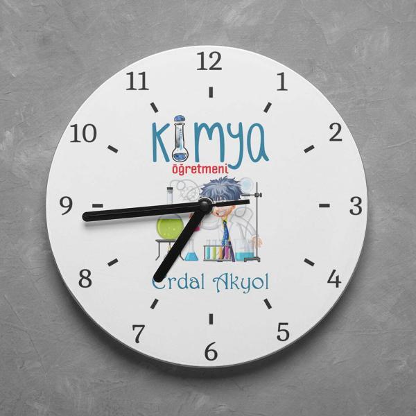 Kişiye Özel Kimya Öğretmeni Duvar Saati