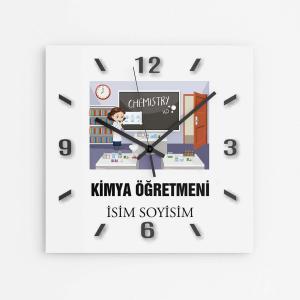 Kişiye Özel Kimya Öğretmeni Duvar Saati