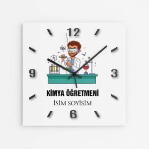 Kişiye Özel Kimya Öğretmeni Duvar Saati