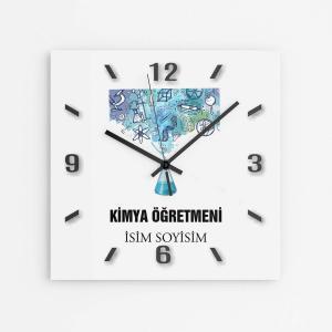 Kişiye Özel Kimya Öğretmeni Duvar Saati