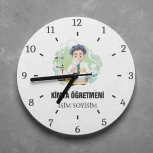 Kişiye Özel Kimya Öğretmeni Duvar Saati