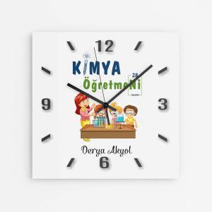 Kişiye Özel Kimya Öğretmeni Duvar Saati