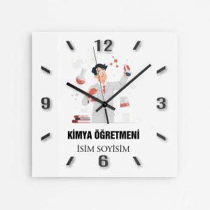 Kişiye Özel Kimya Öğretmeni Duvar Saati