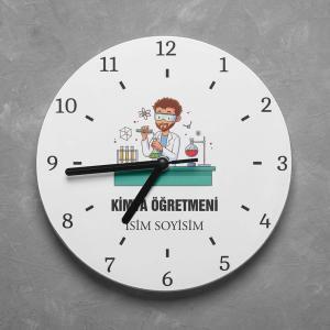 Kişiye Özel Kimya Öğretmeni Duvar Saati