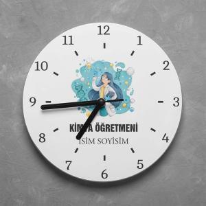 Kişiye Özel Kimya Öğretmeni Duvar Saati