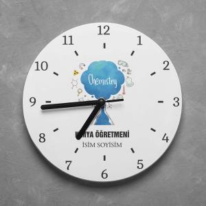 Kişiye Özel Kimya Öğretmeni Duvar Saati