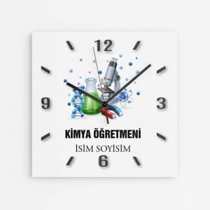 Kişiye Özel Kimya Öğretmeni Duvar Saat