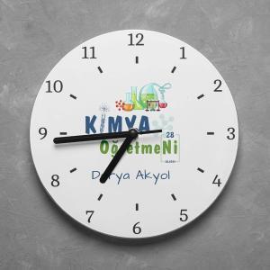 Kişiye Özel Kimya Öğretmeni Duvar Saati