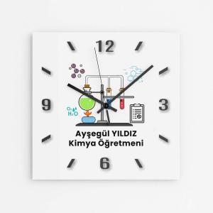 Kişiye Özel Kimya Öğretmeni Duvar Saat