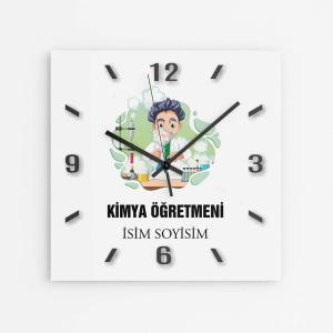 Kişiye Özel Kimya Öğretmeni Duvar Saati