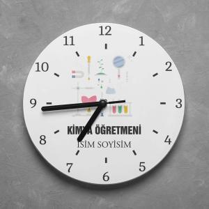 Kişiye Özel Kimya Öğretmeni Duvar Saati