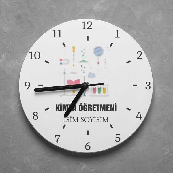 Kişiye Özel Kimya Öğretmeni Duvar Saati