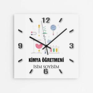 Kişiye Özel Kimya Öğretmeni Duvar Saati