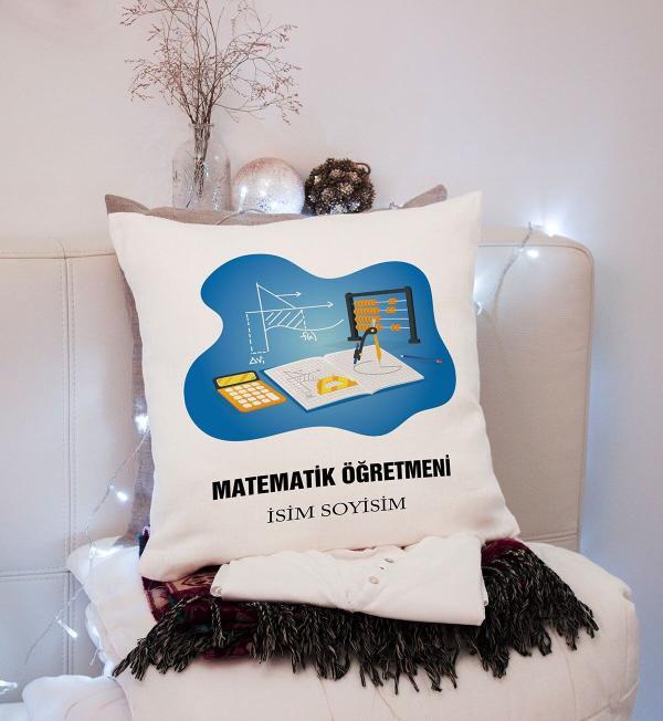 Matematik Öğretmeni Tasarımlı Yastık