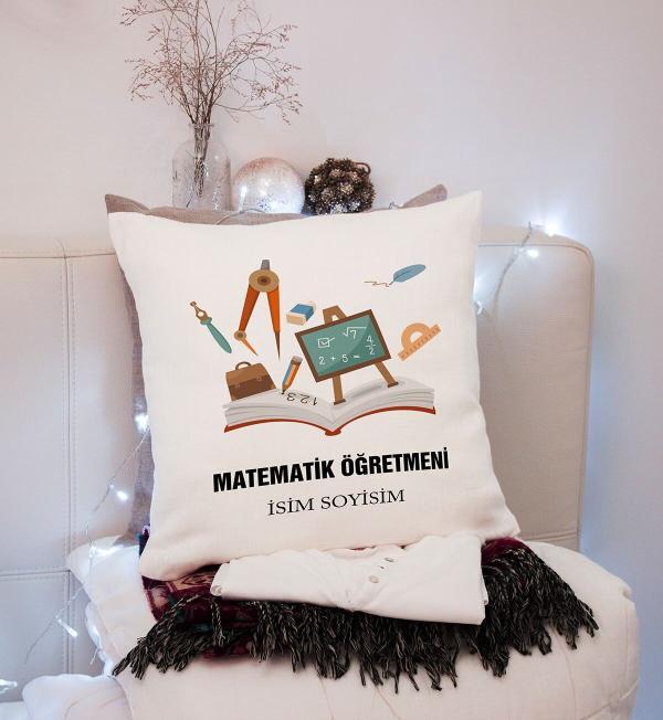 Matematik Öğretmeni Tasarımlı Yastık