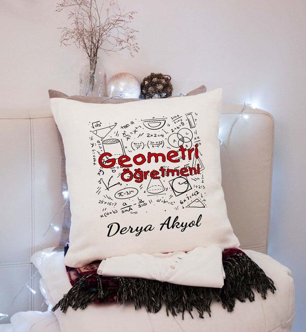 Matematik Öğretmeni Tasarımlı Yastık