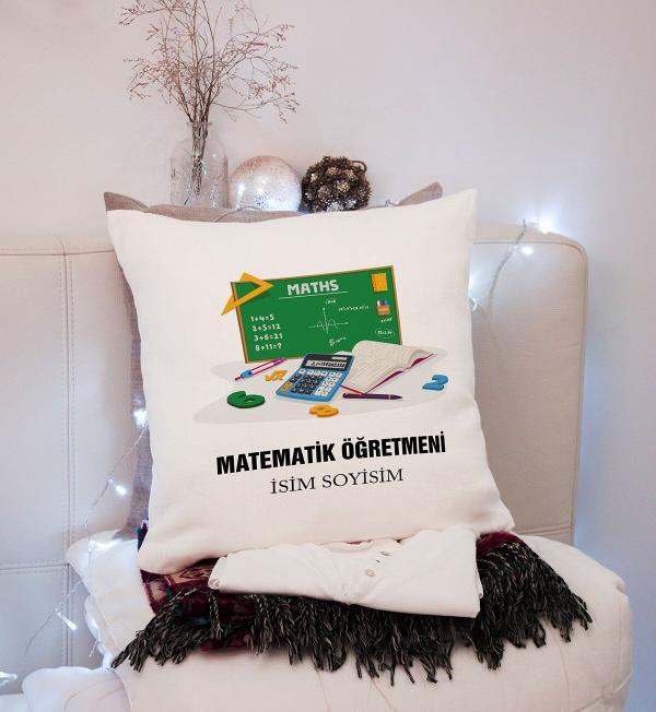 Matematik Öğretmeni Tasarımlı Yastık