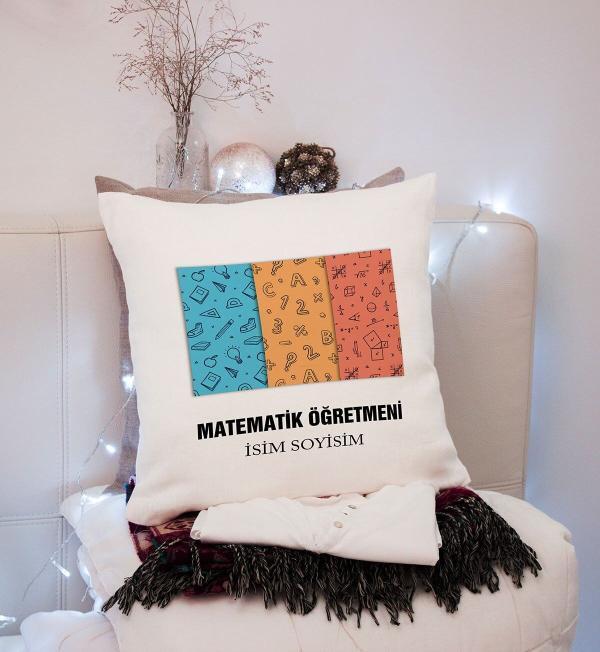 Matematik Öğretmeni Tasarımlı Yastık