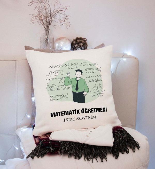 Matematik Öğretmeni Tasarımlı Yastık