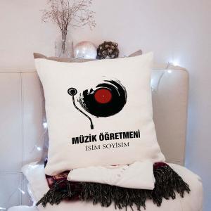 Müzik Öğretmeni Tasarımlı Yastık