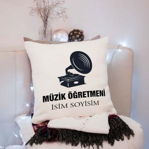Müzik Öğretmeni Tasarımlı Yastık