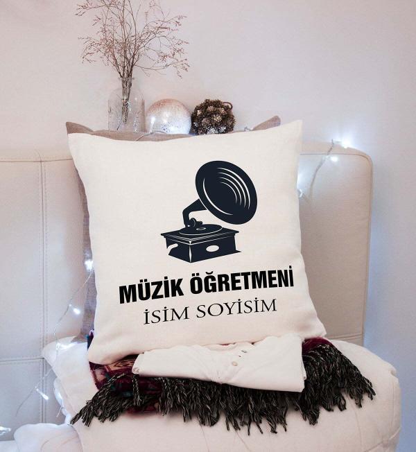Müzik Öğretmeni Tasarımlı Yastık