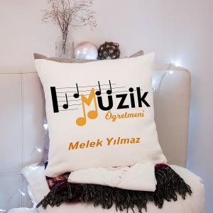 Müzik Öğretmeni Tasarımlı Yastık