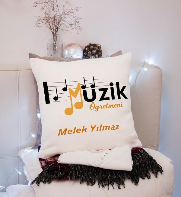 Müzik Öğretmeni Tasarımlı Yastık