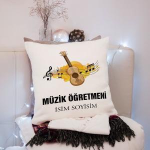 Müzik Öğretmeni Tasarımlı Yastık