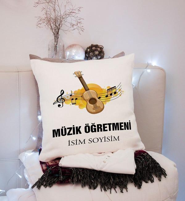 Müzik Öğretmeni Tasarımlı Yastık