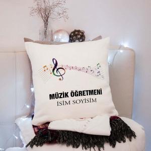 Müzik Öğretmeni Tasarımlı Yastık