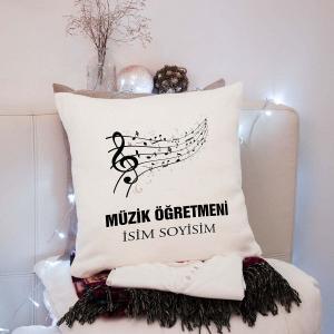 Müzik Öğretmeni Tasarımlı Yastık
