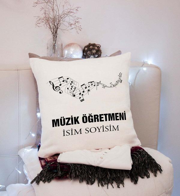 Müzik Öğretmeni Tasarımlı Yastık