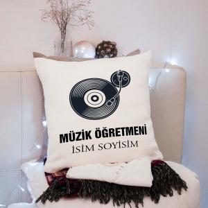 Müzik Öğretmeni Tasarımlı Yastık