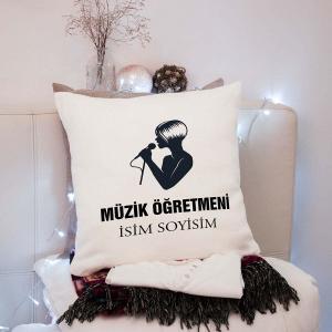 Müzik Öğretmeni Tasarımlı Yastık