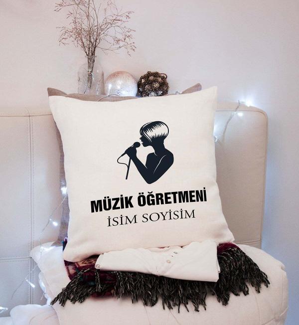Müzik Öğretmeni Tasarımlı Yastık