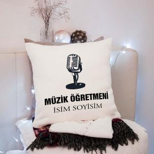 Müzik Öğretmeni Tasarımlı Yastık