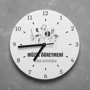 Kişiye Özel Müzik Öğretmeni Duvar Saati