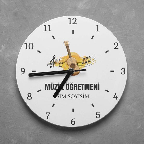 Kişiye Özel Müzik Öğretmeni Duvar Saati