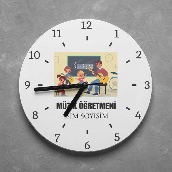 Kişiye Özel Müzik Öğretmeni Duvar Saati
